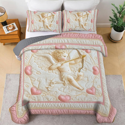 Shineful All Season Quilt 3-Piece Set - Cupid's Embrace