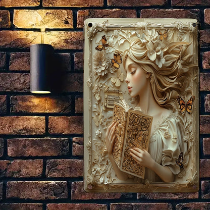 Shineful 2D Metal Sign Whispers of the Enchanted Book