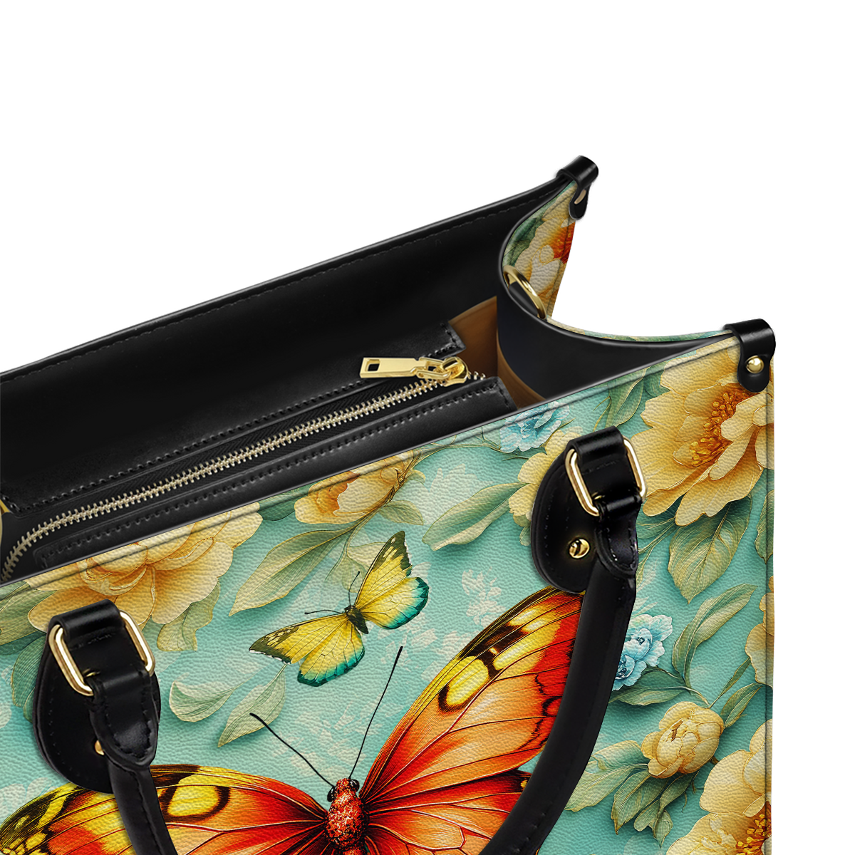 Shineful Leather Bag Radiant Summer Butterfly