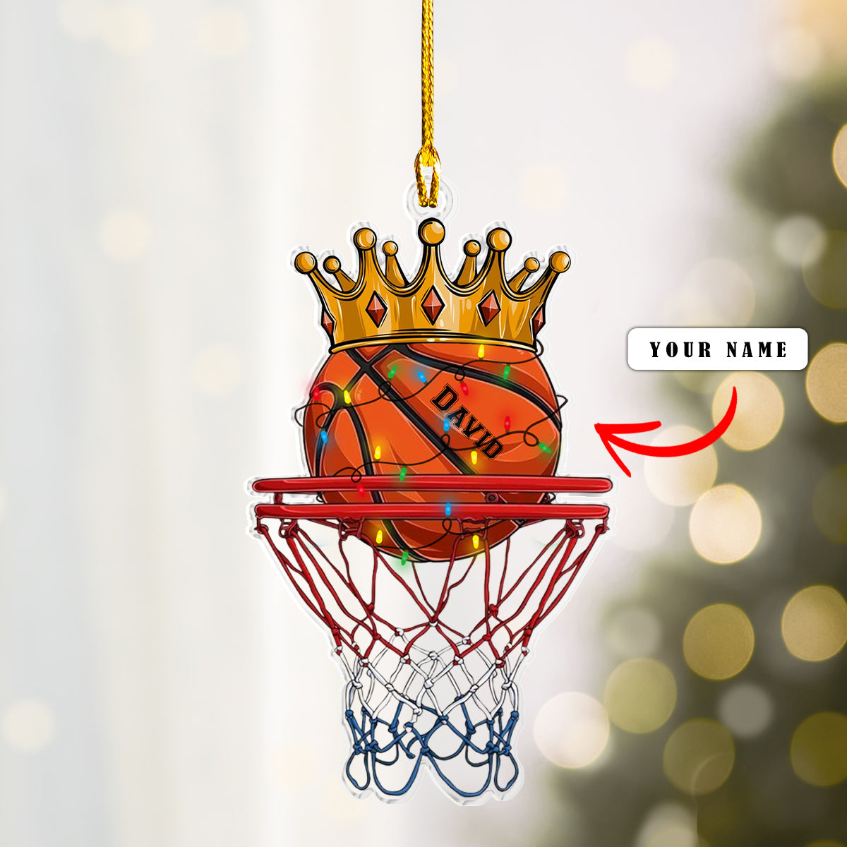 Shineful Personalized 2D Acrylic Ornament - King of the Court