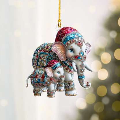 Shineful 2D Acrylic Ornament Twinkling Cheerful Elephant