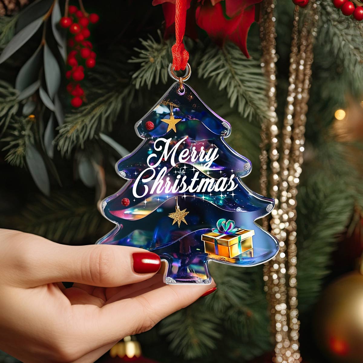 Shineful 2D Acrylic Ornament Holiday Glow Tree