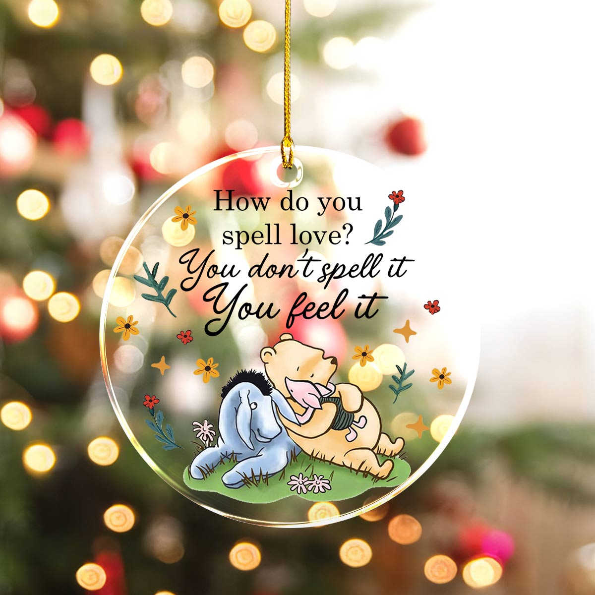 Shineful 2D Acrylic Ornament Pooh The Love