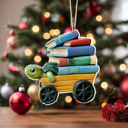 Shineful 2D Acrylic Ornament - Whimsical Readers: Animal Adventures in Books