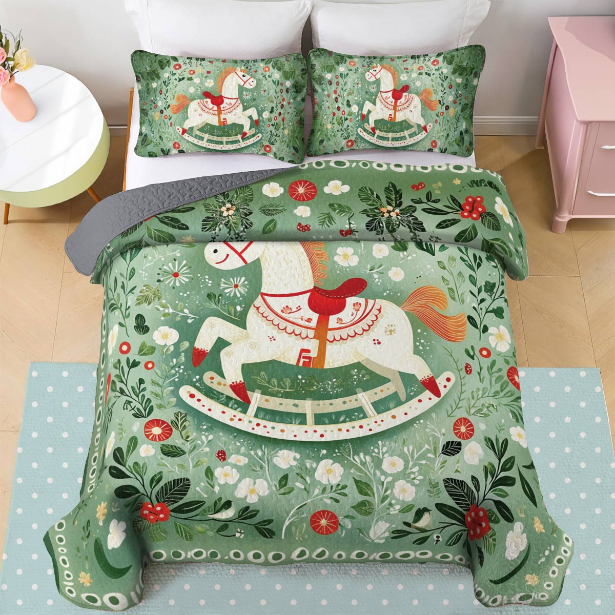 Shineful All Season Quilt 3-Piece Set Rocking Horse Dreams