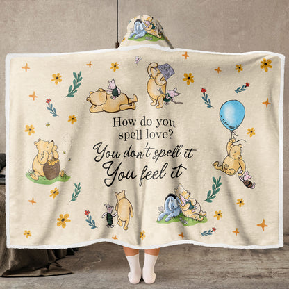 Shineful Wearable Hooded Blanket - Pooh The Love