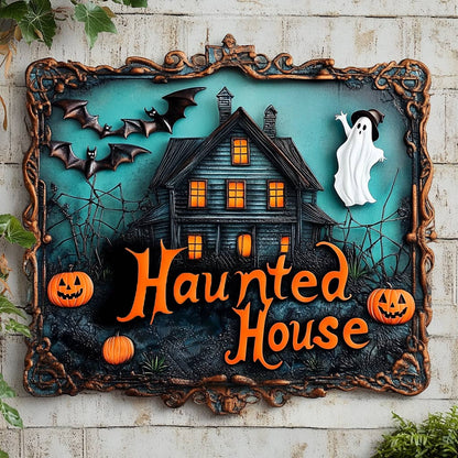 Shineful 2D Metal Sign Ghostly Gate