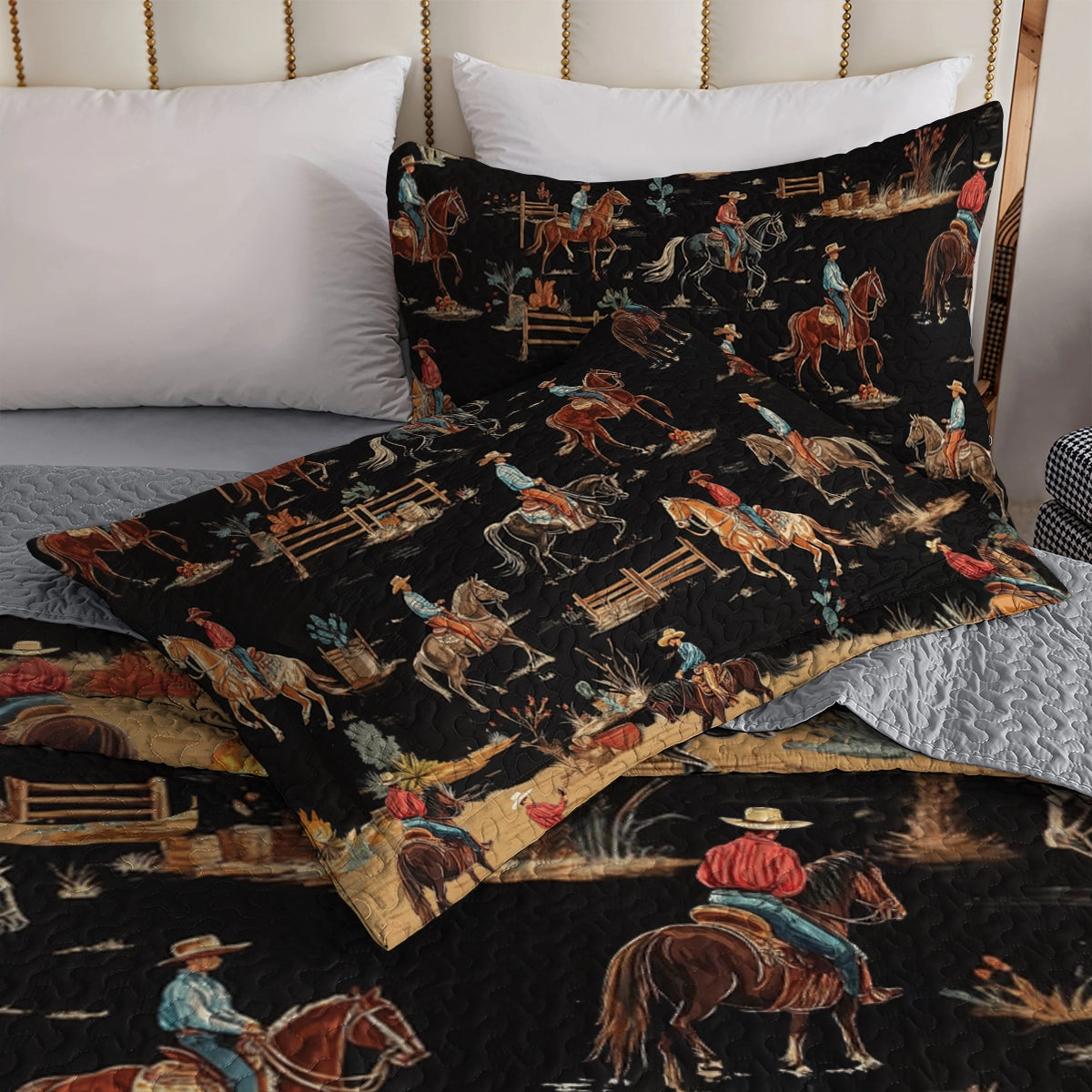 Shineful All Season Quilt 3-Piece Set - Cowboy Trail Dreams