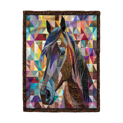 Couverture polaire brillante Magnifique cheval