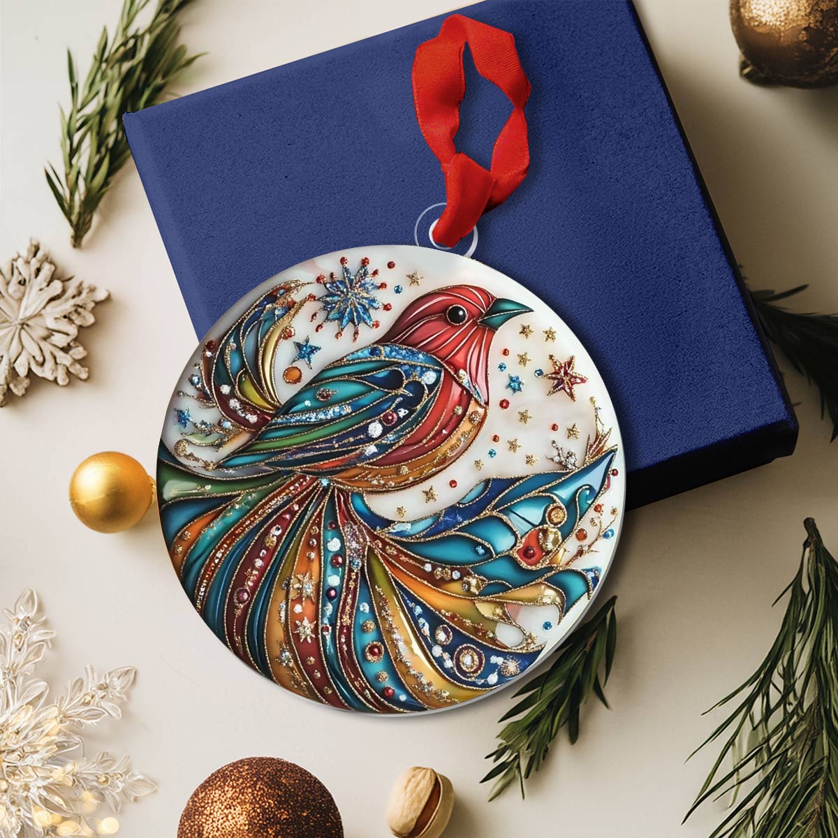 Shineful 2D Acrylic Ornament Colorful Bird