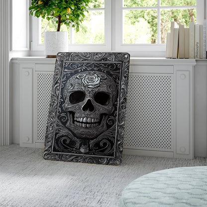 Shineful 2D Metal Sign Skull of Roses