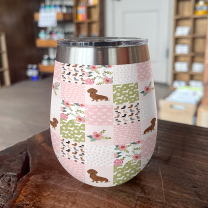 Shineful Wine Tumbler Dachshund Dreams