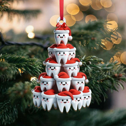 Shineful 2D Acrylic Ornament Tooth Christmas Tree