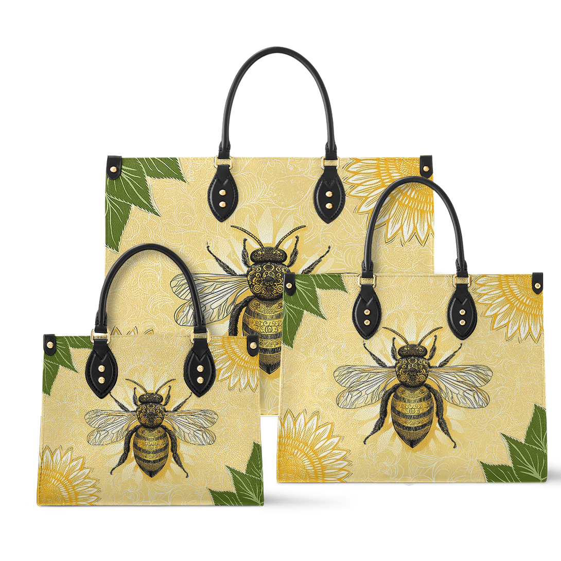 Shineful Leather Bag Bee & Sunflower Luxe