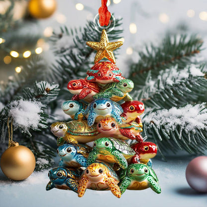 Shineful 2D Acrylic Ornament Sea Turtle Tree