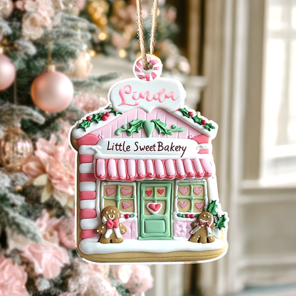 Glänzendes personalisiertes 2D-Acryl-Ornament Little Sweet Bakery