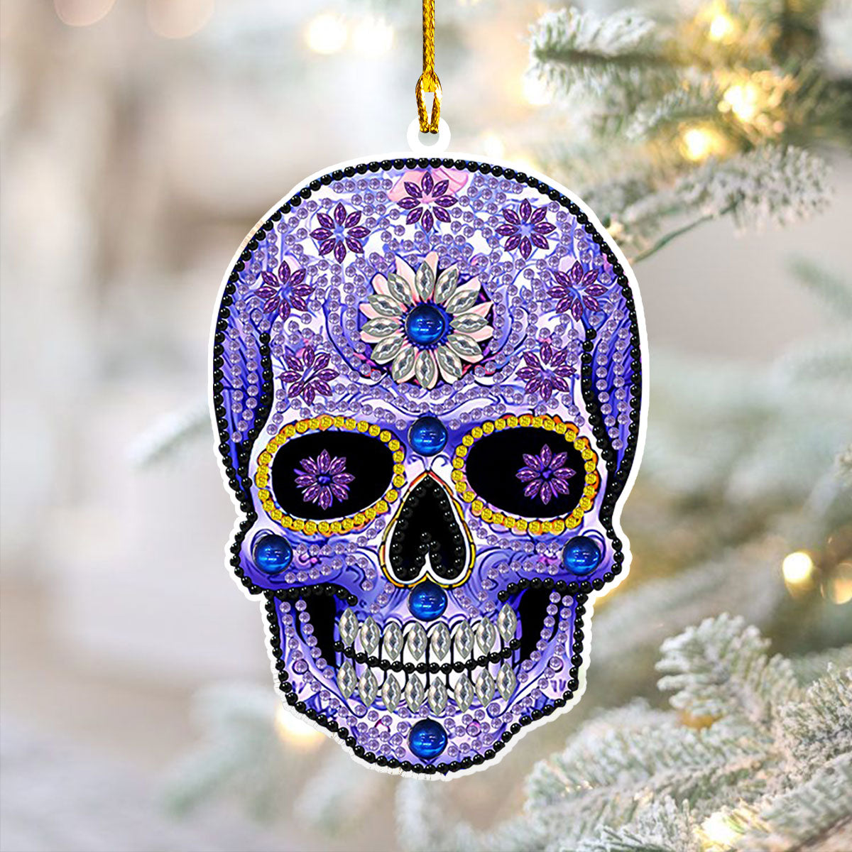 Shineful 2D Acrylic Ornament - Mystic Bloom Skull