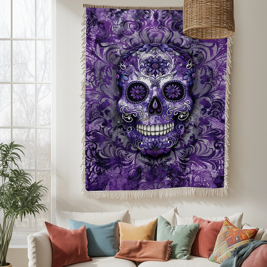 Shineful Woven Tapestry Throw Blanket - Gorgeous Mandala Skull