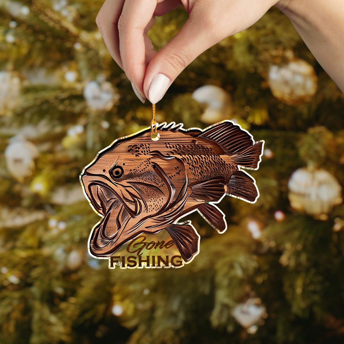 Shineful Acrylic Ornament Gone Fishing