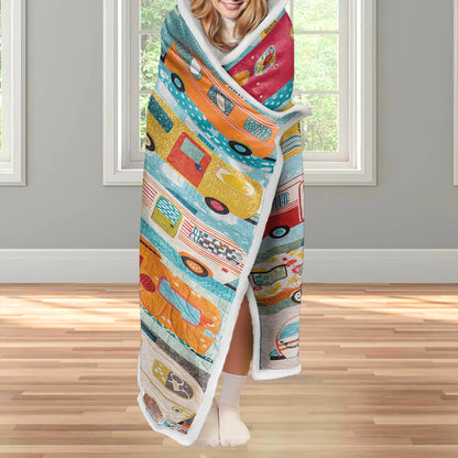 Shineful Wearable Hooded Blanket - Vintage Camper