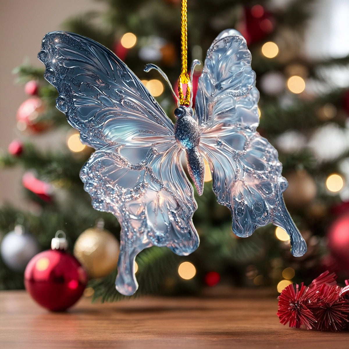 Glänzendes Acrylornament Celestial Glow Butterfly 