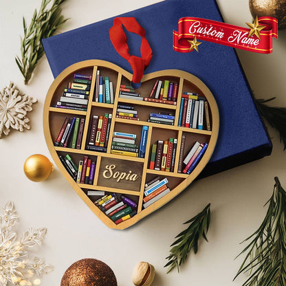 Shineful 2D Acrylic Ornament Personalized Bookworm’s