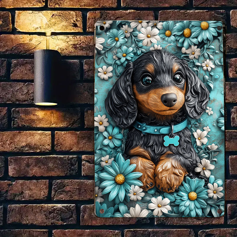 Shineful 2D Metal Sign Dreamy Dachshund