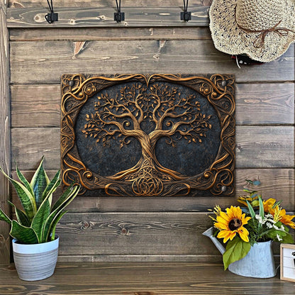 Shineful 2D Metal Sign Sacred Roots Tree of Life