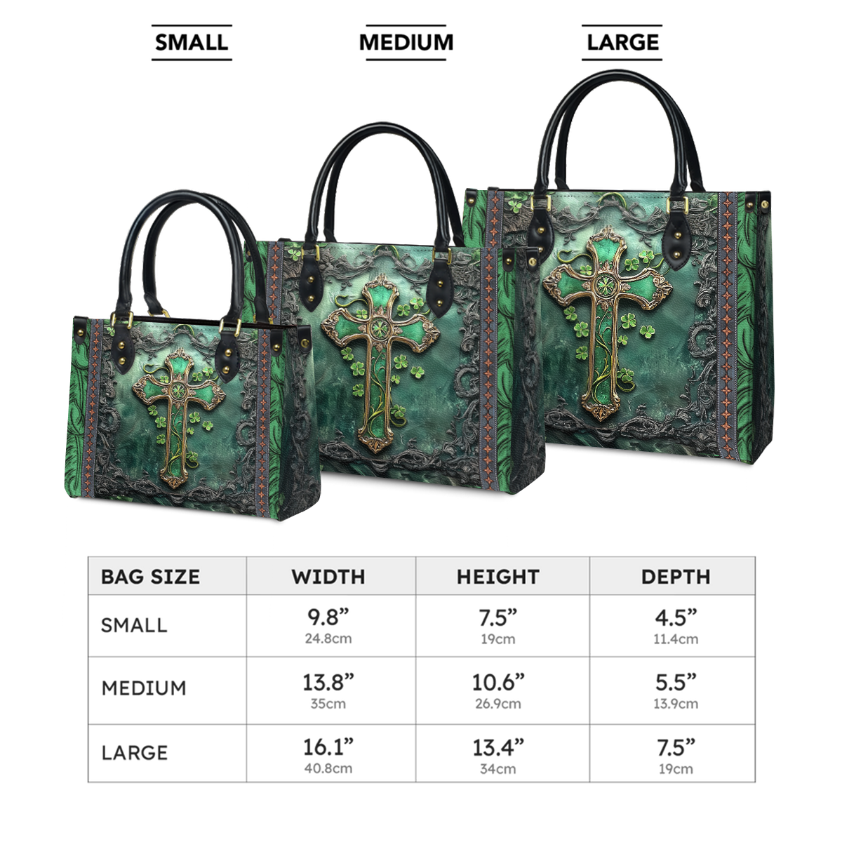 Shineful Leather Bag Emerald Faith