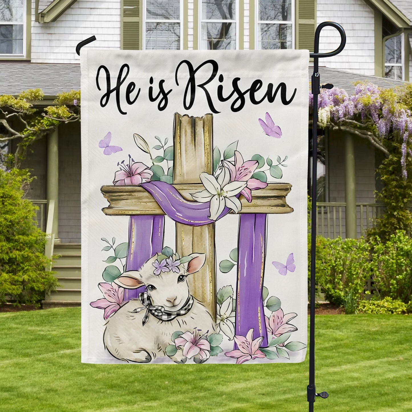 Shineful Garden Flag 12" x 18" Lamb of Hope