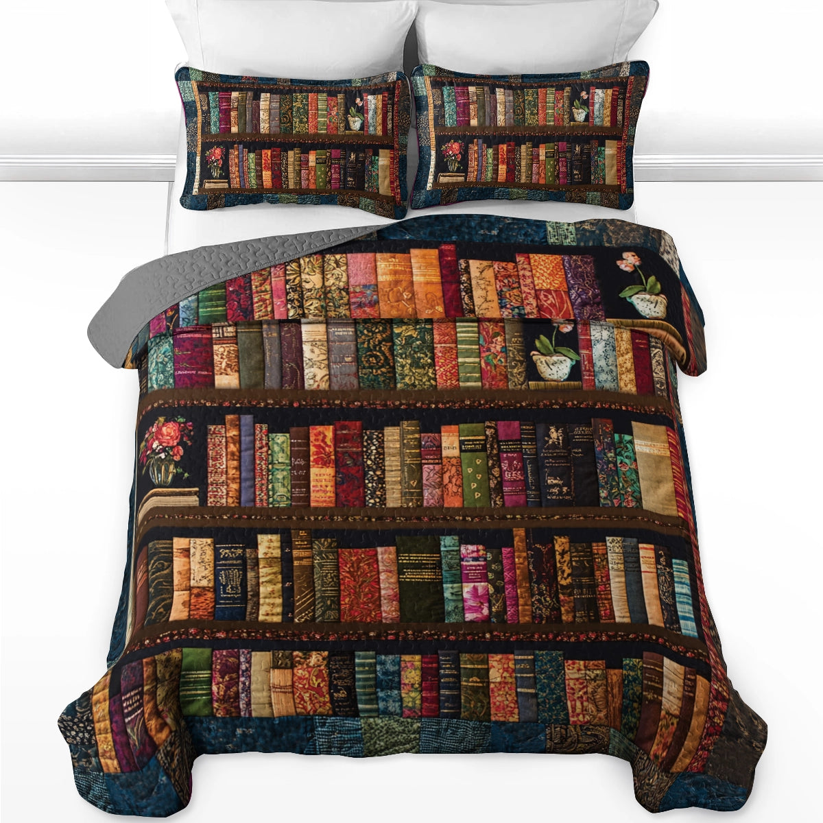 Shineful All Season Quilt 3-teiliges Set - Bookworm's Paradise 