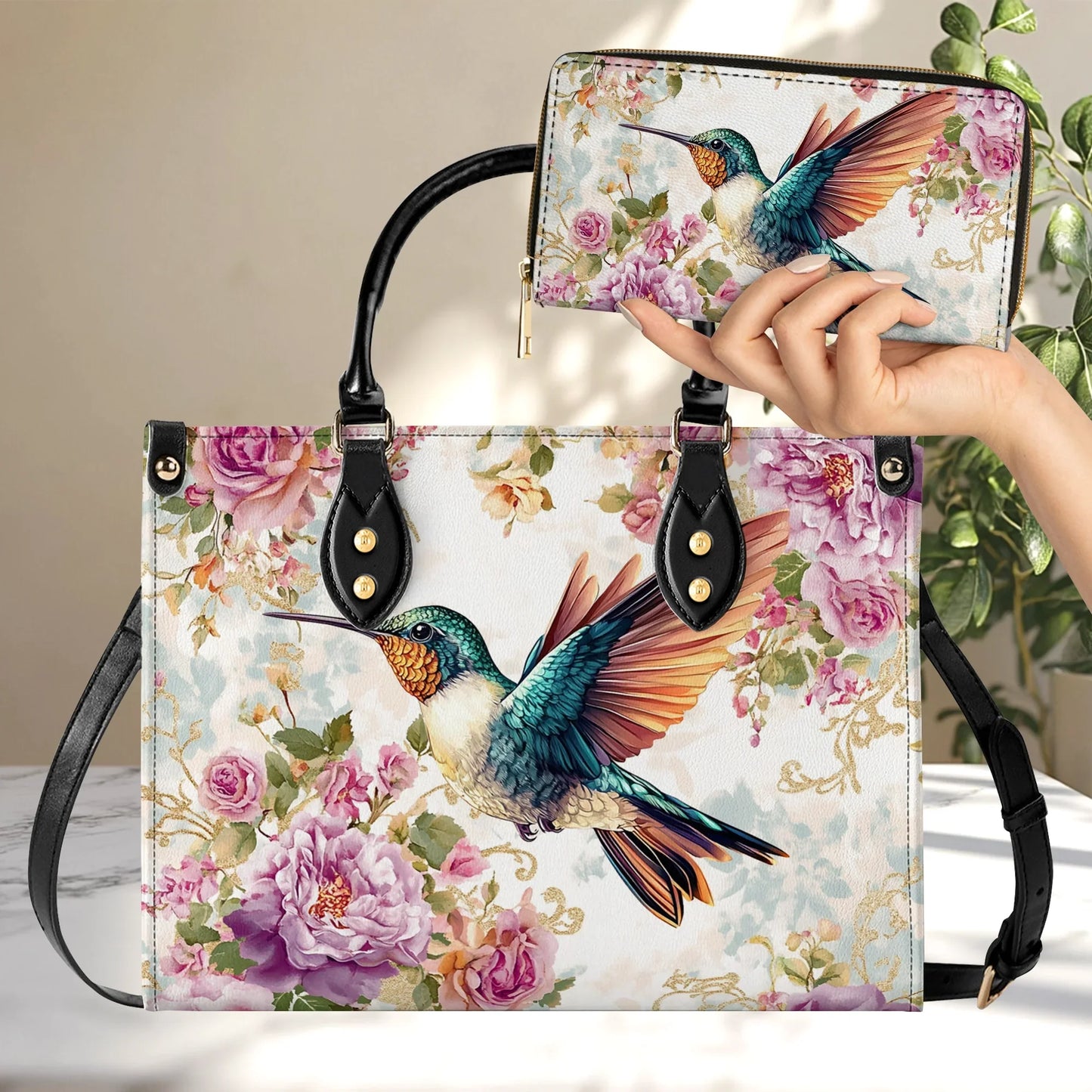 Shineful Leather Bag Ethereal Flight Hummingbird