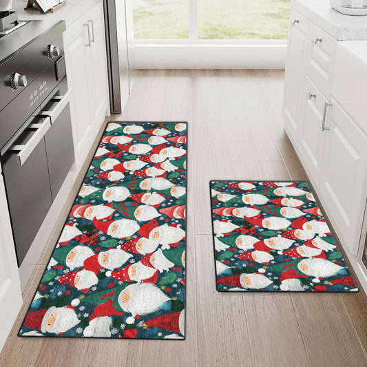 Tapis de sol antidérapant ultra fin Shineful, tapis de cuisine, motif Père Noël