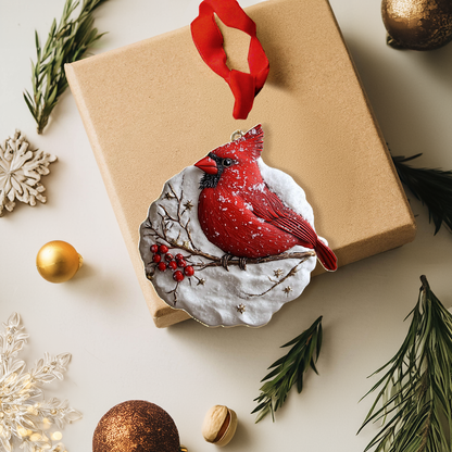 Shineful 2D Acrylic Ornament - Frosty Cardinal Whisper