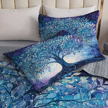 Shineful All Season Quilt 3-Piece Set - Celestial Tree of Life