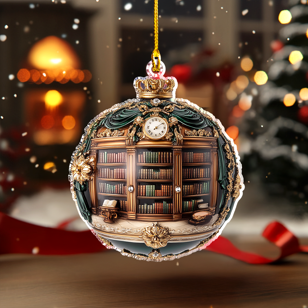 Shineful 2D Acrylic Ornament Cozy Book Nook