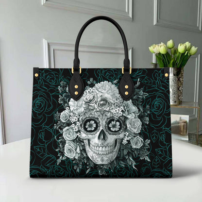 Shineful Leather Bag Gothic Elegance Skull Floral