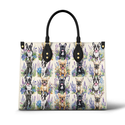 Shineful Leather Bag Frenchie Flower Friends