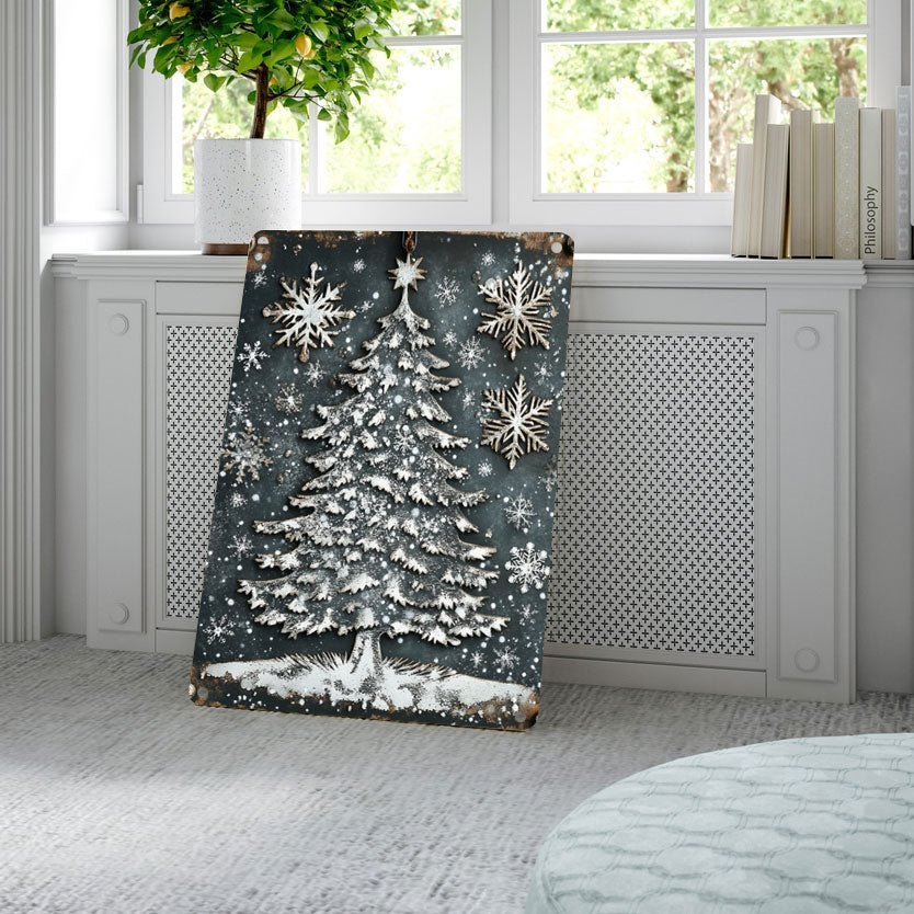 Shineful 2D Metal Sign Vintage Christmas Tree