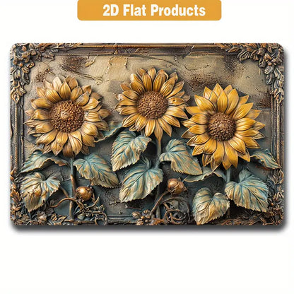 Shineful Metal Sign 2D Vintage Retro Sunflower Delight