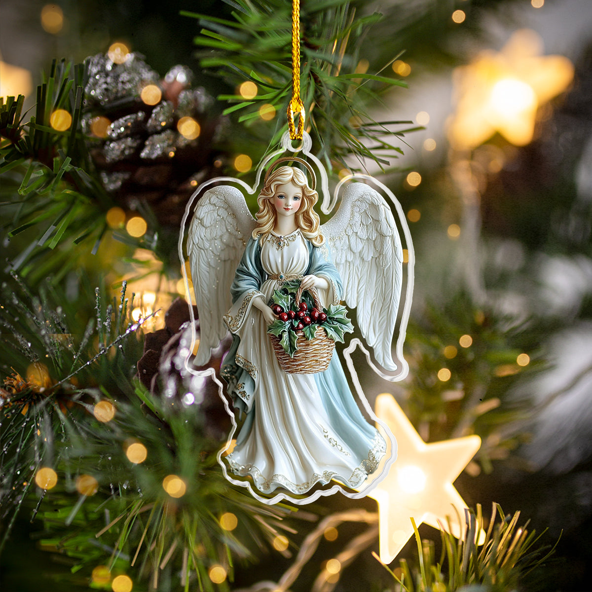 Shineful 2D Acrylic Ornament Christmas Angel