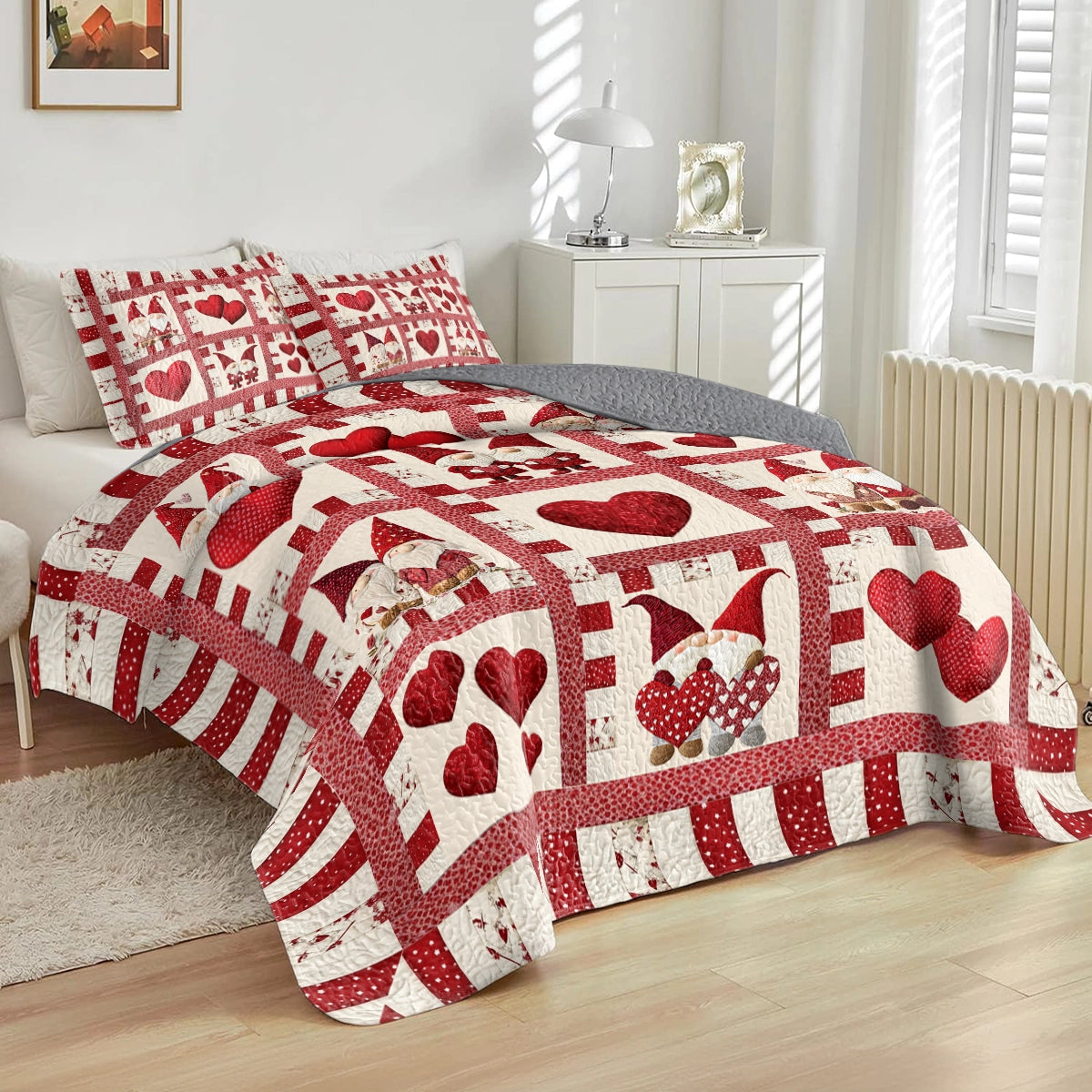 Shineful All Season Quilt 3-Piece Set Gnome Sweet Gnome