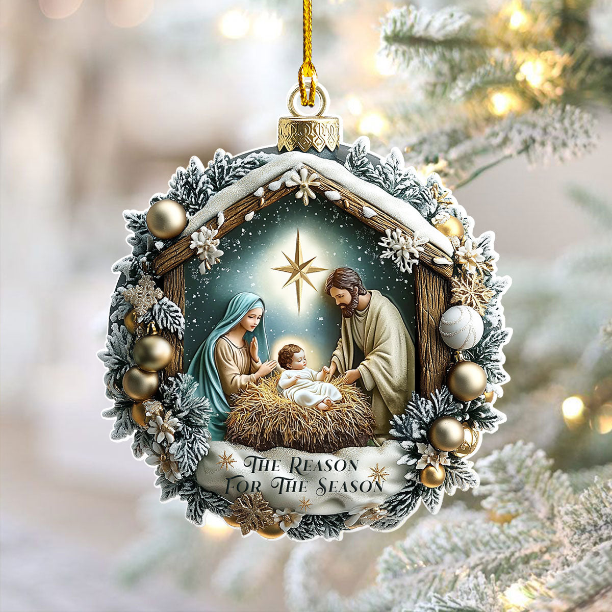 Shineful 2D Acrylic Ornament - Nativity Night’s Divine Light