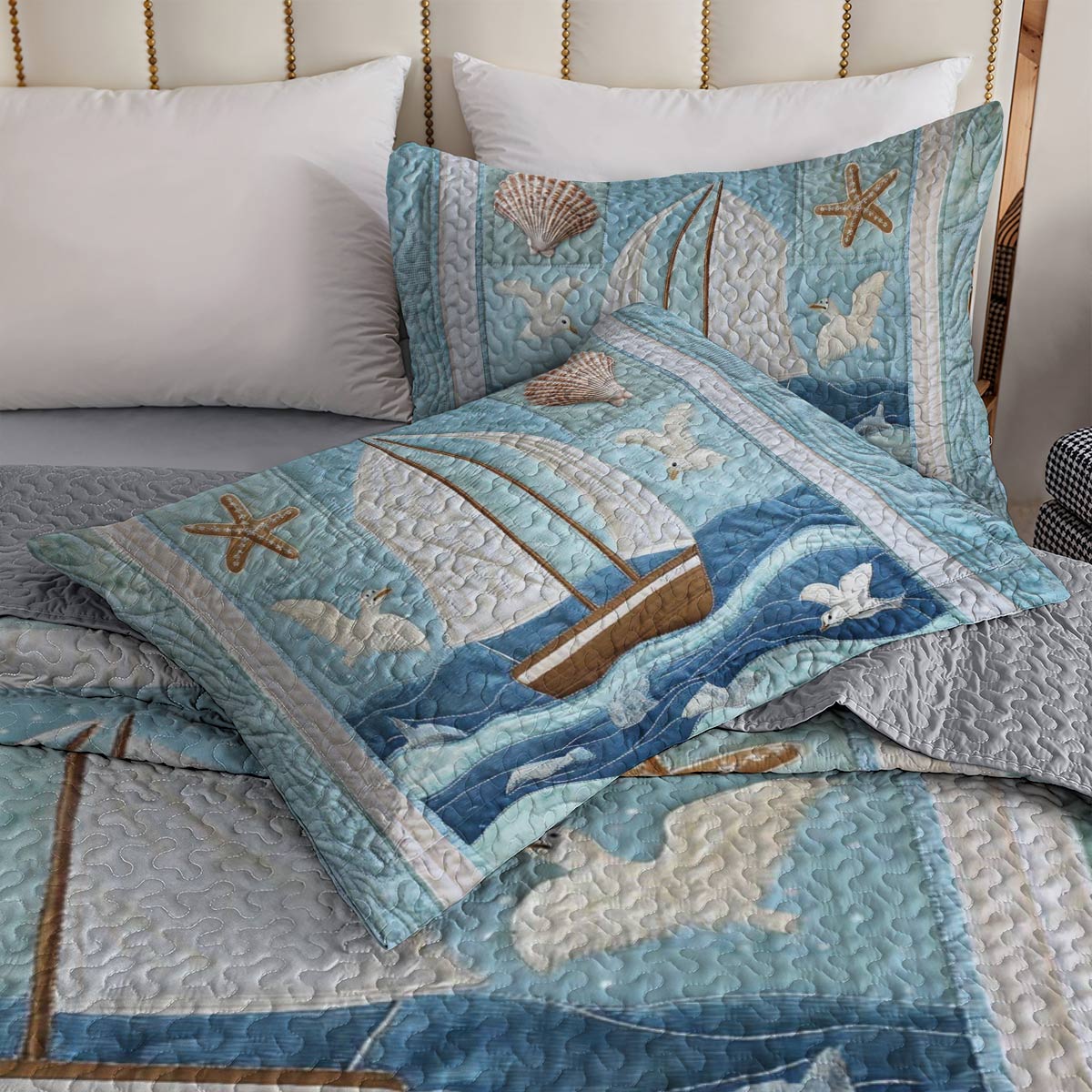 Shineful All Season Quilt 3-Piece Set Ocean Breeze