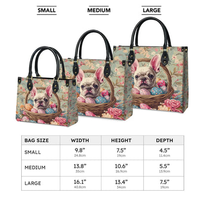 Shineful Leather Bag Floral Frenchie Easter