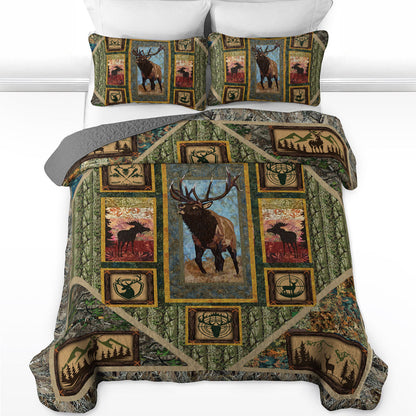 Shineful All Season Quilt 3-Piece Set Love Hunting Season