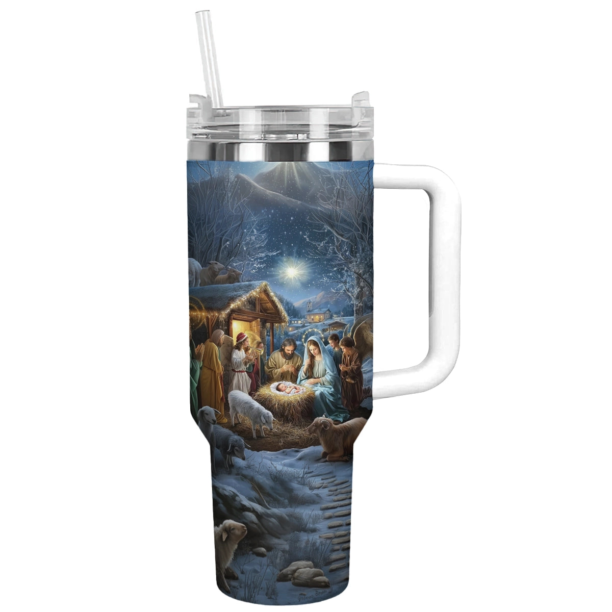 Shineful Tumbler Christmas Nativity Scene Holy Night