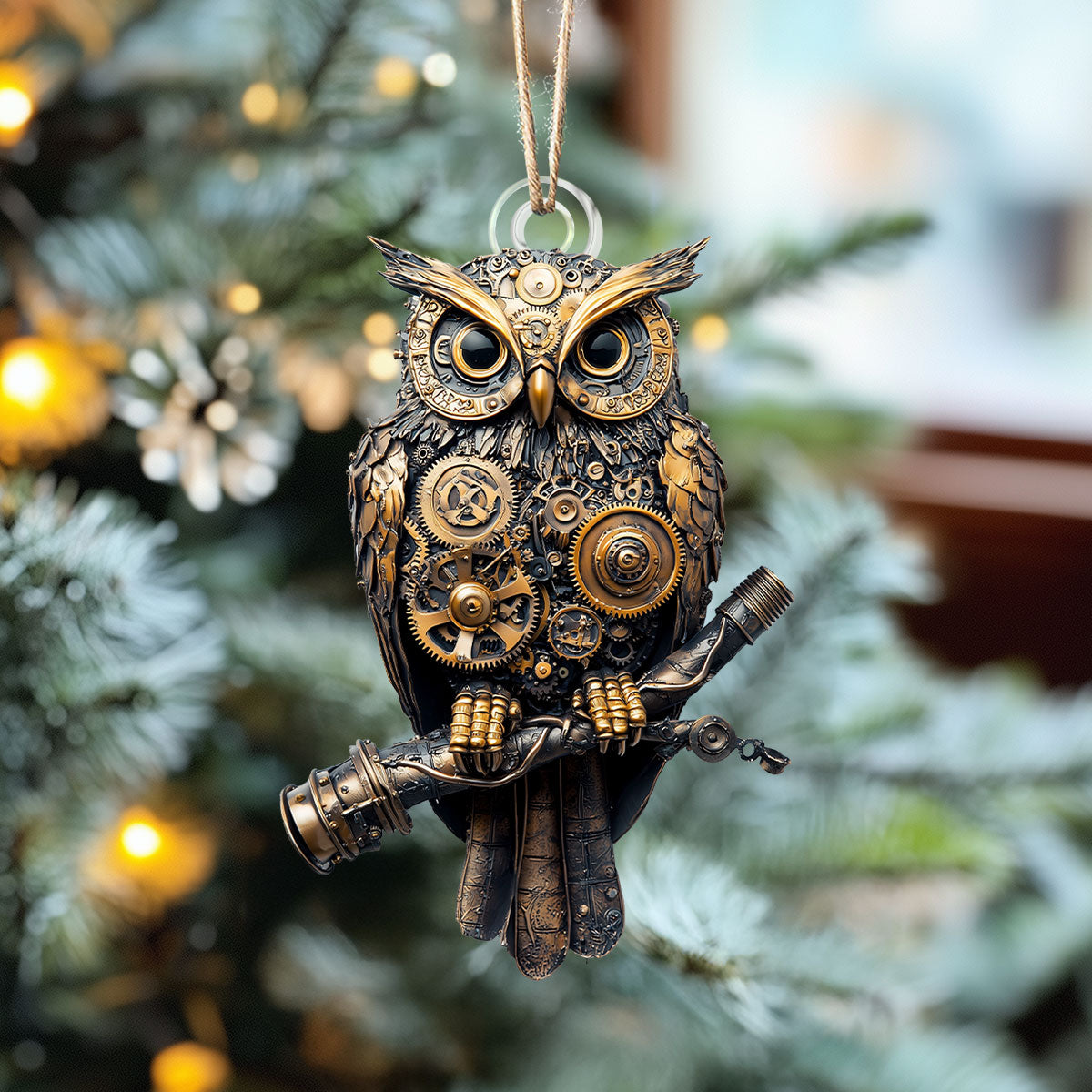 Shineful 2D Acrylic Ornament - Steam-Powered Owl