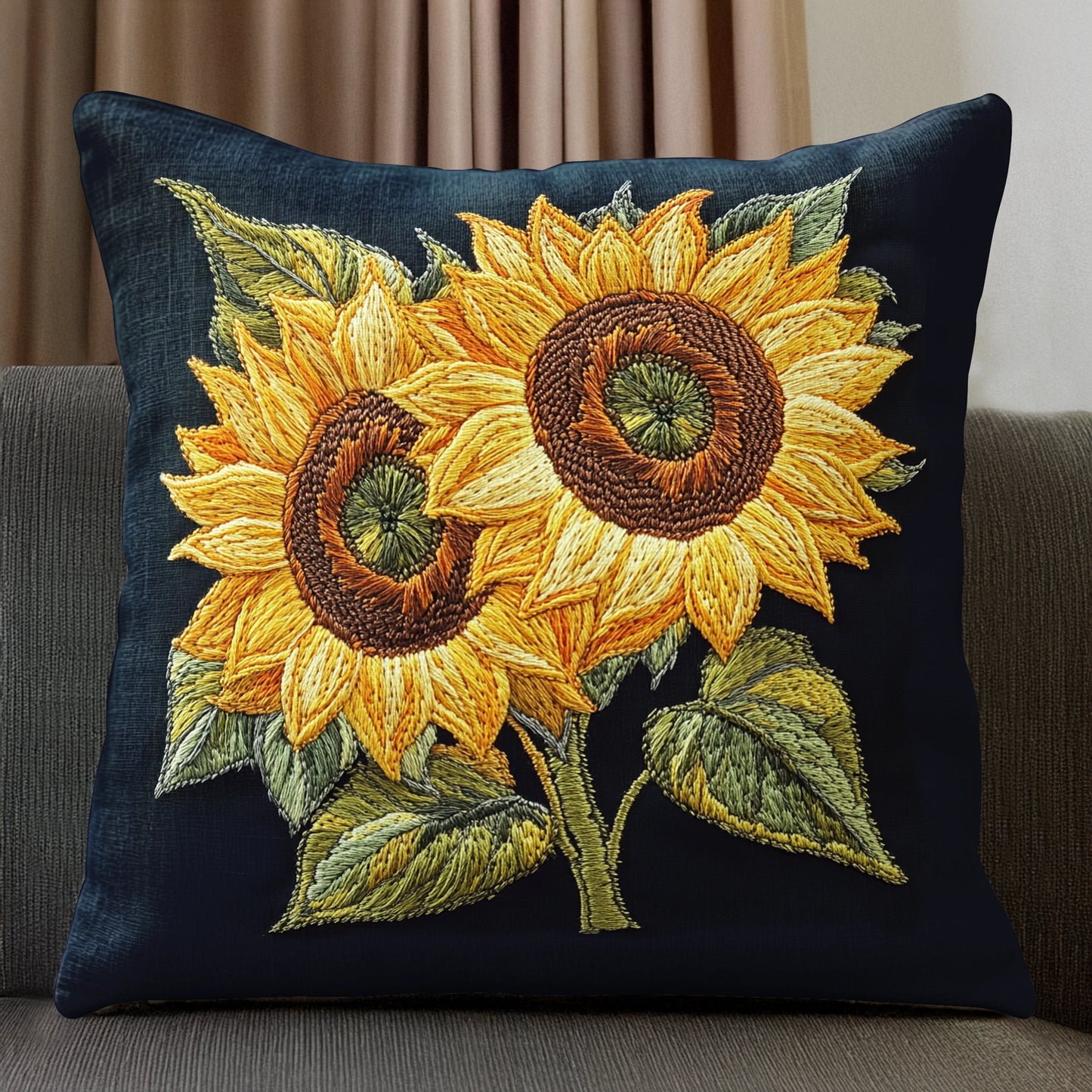 Shineful Pillow 2D Flat Print Sunflower Radiance