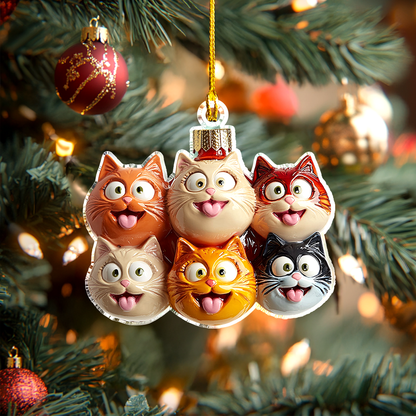 Shineful Personalized 2D Acrylic Ornament My Kitty Crew